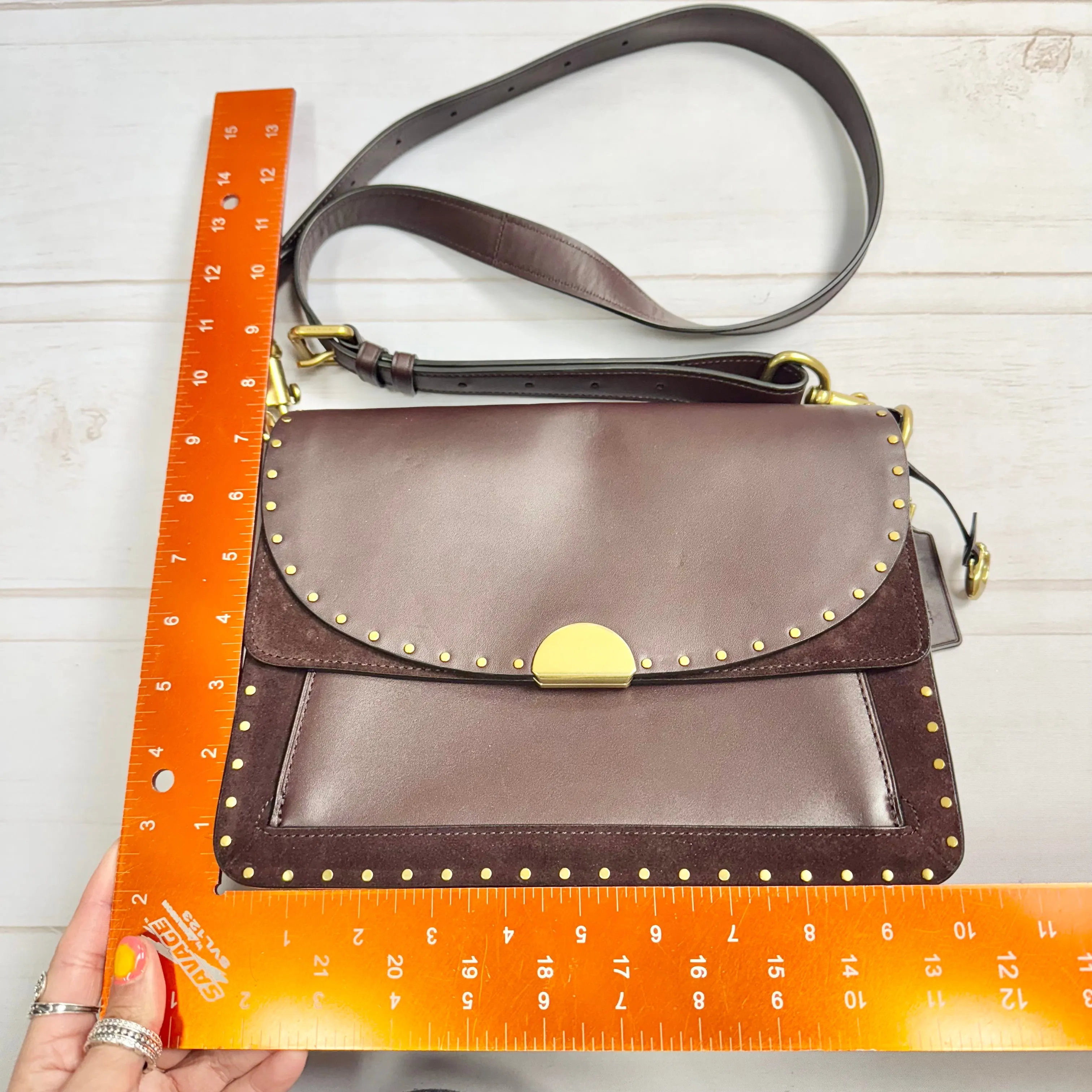 Crossbody Designer By Coach, Size: Medium