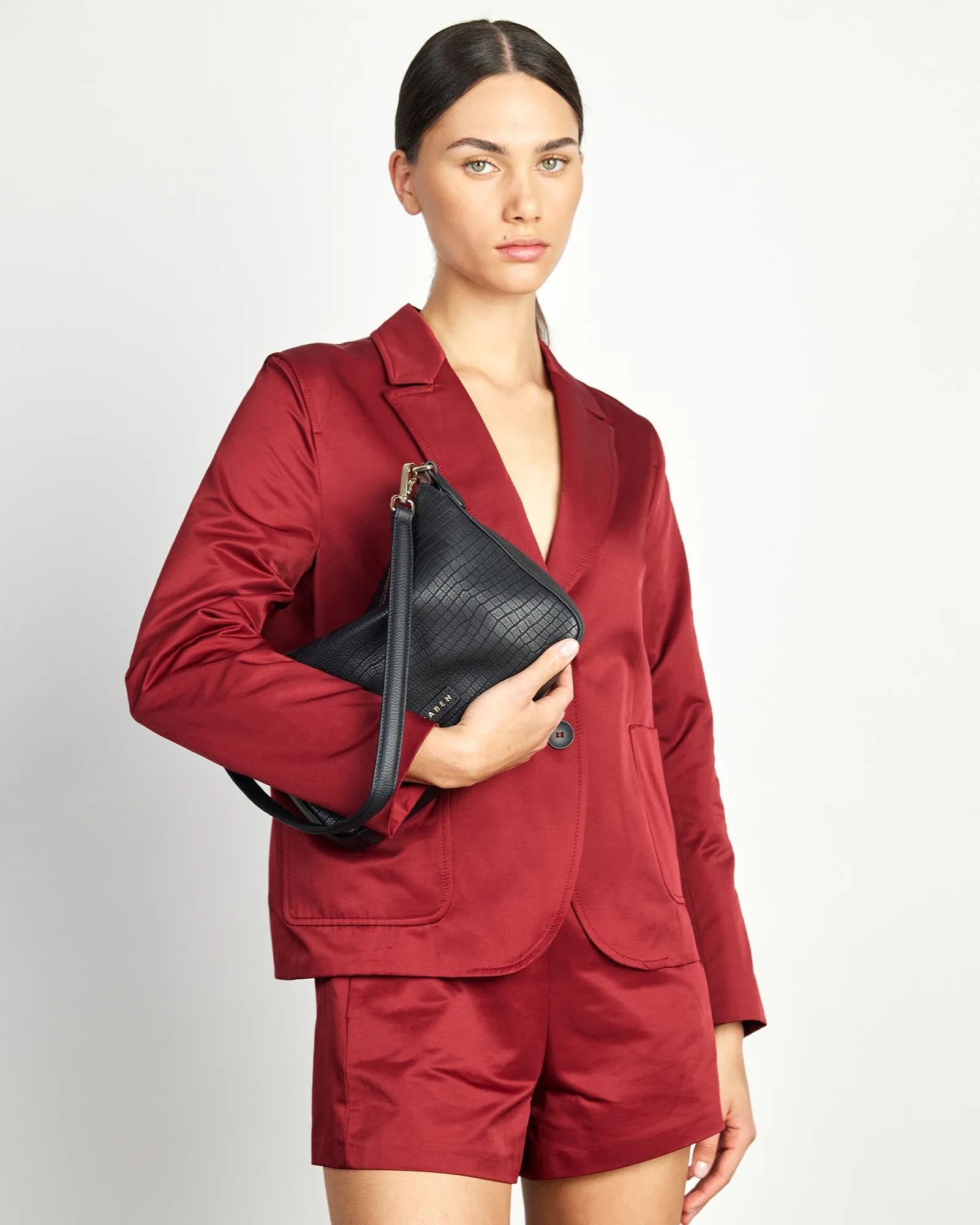 Dane Shoulder Bag Black Luxe Emboss