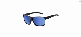 Dirty Dog Rackateer Satin Black / Blue Mirror Polarised