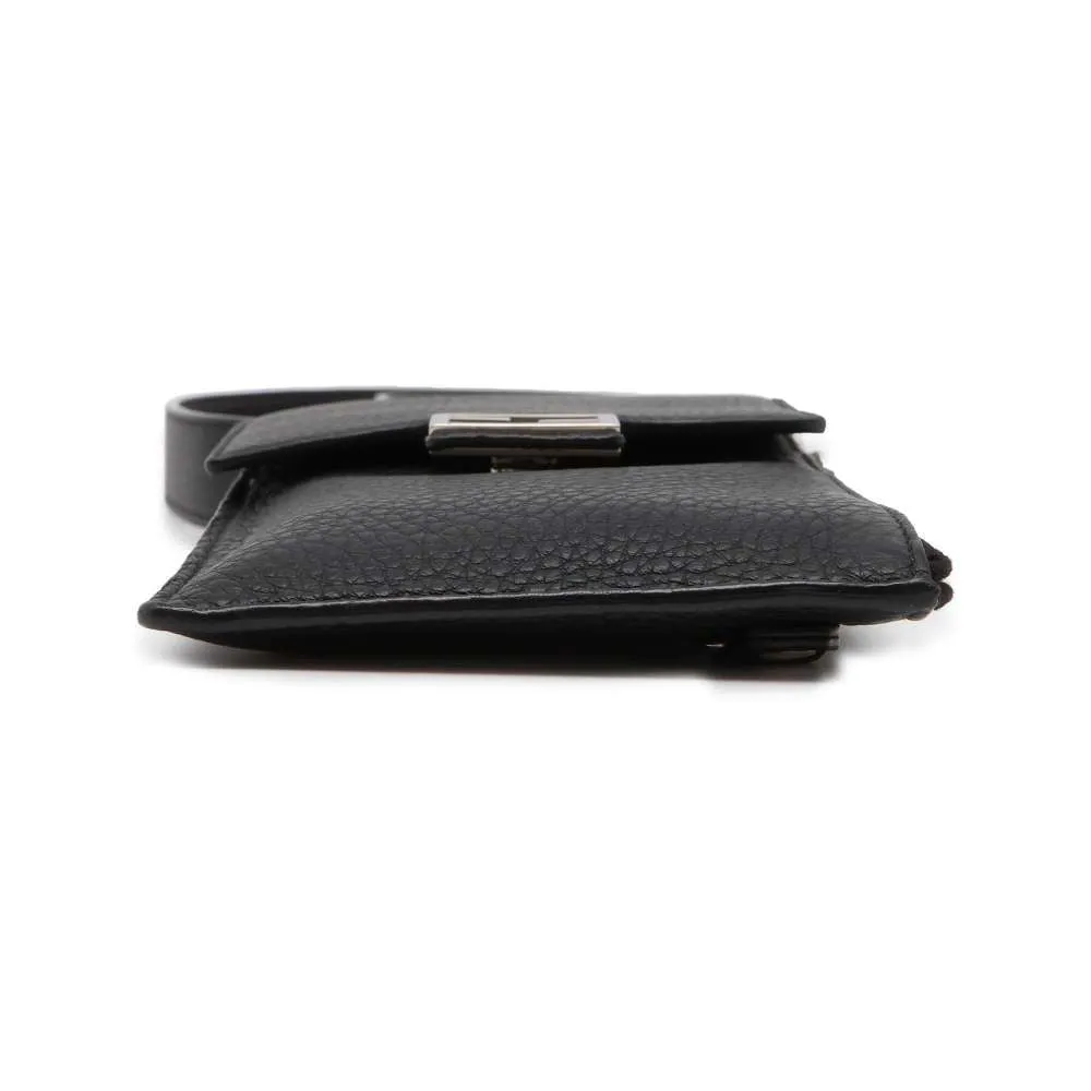 FENDI Pochette Shoulder Bag Black 7AS034 Leather