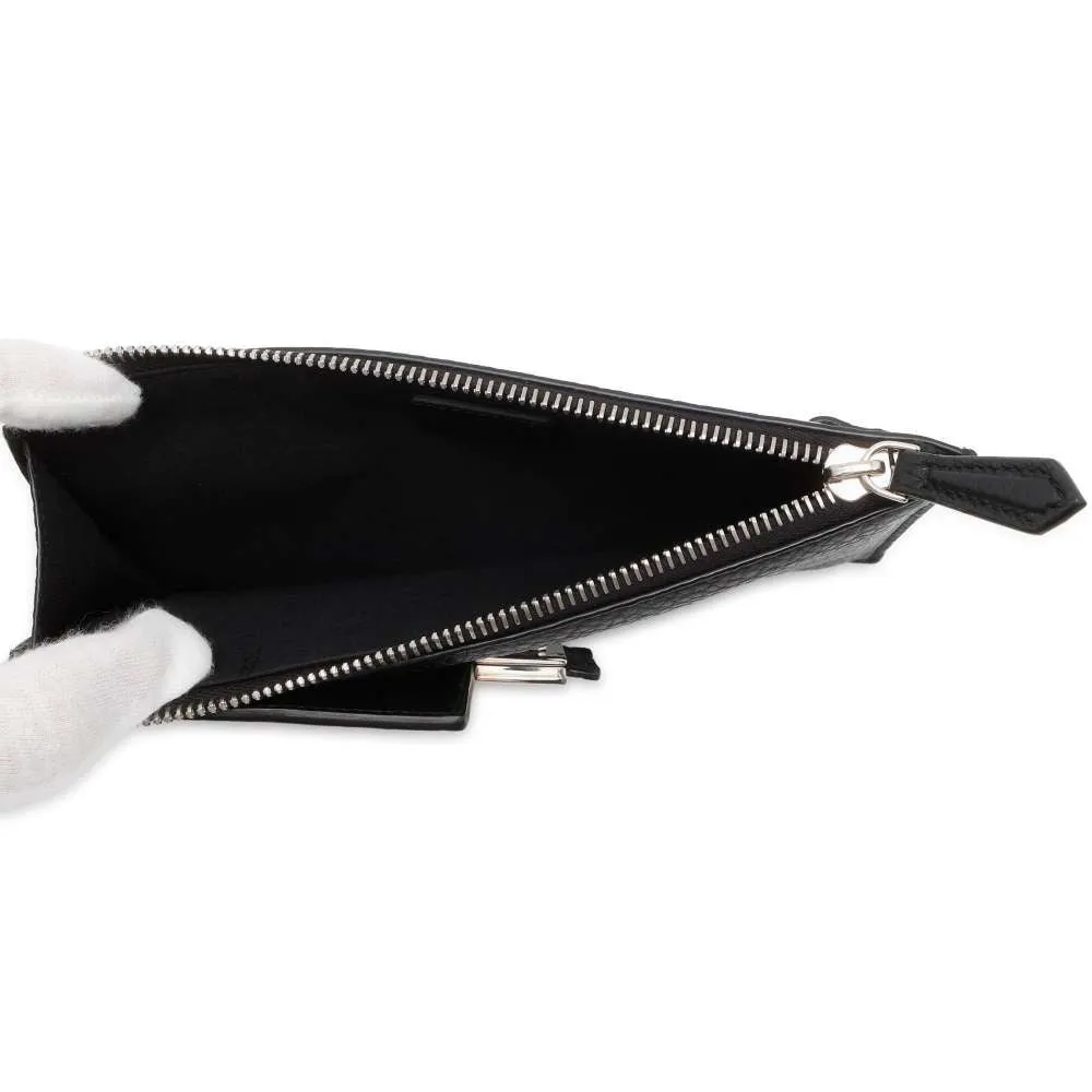 FENDI Pochette Shoulder Bag Black 7AS034 Leather