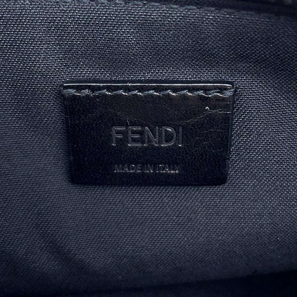 FENDI Pochette Shoulder Bag Black 7AS034 Leather