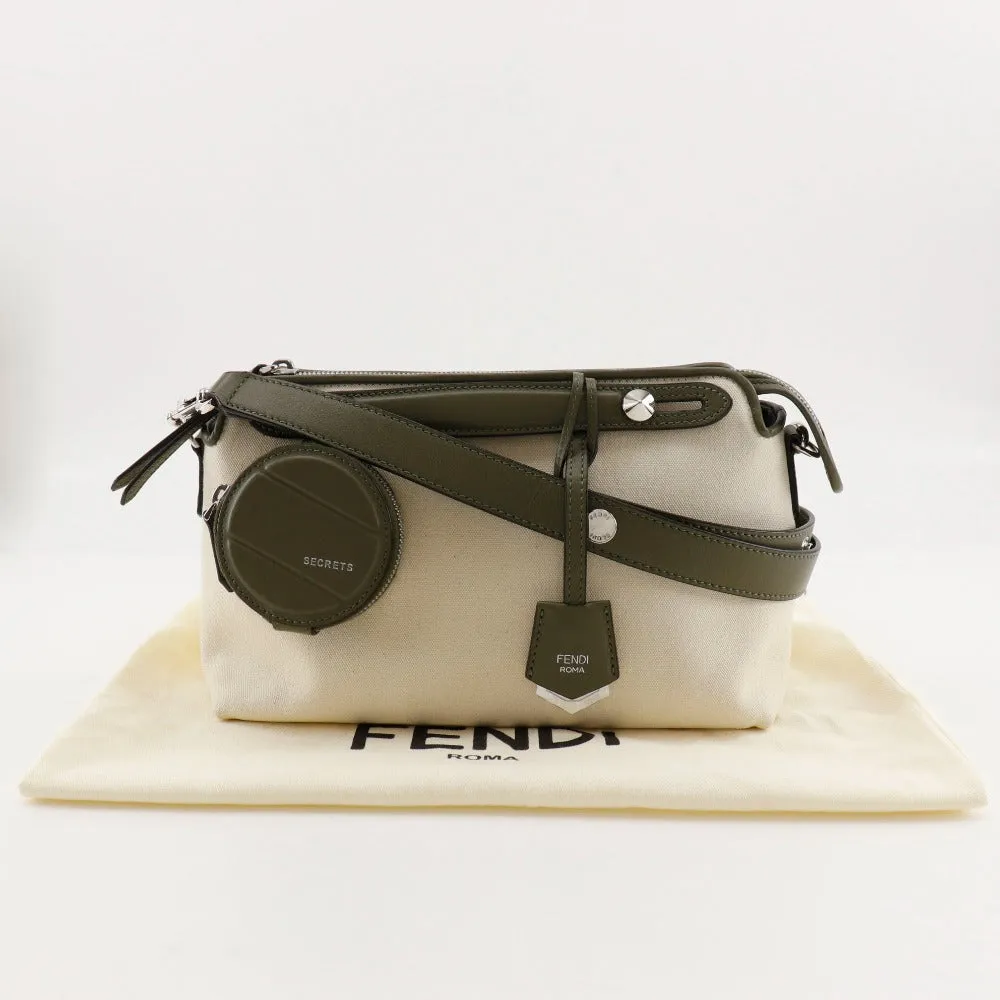 FENDI Shoulder Bag 8BL124 Canvas, Leather Beige / khaki 2WAY handbag By the way medium Women Used