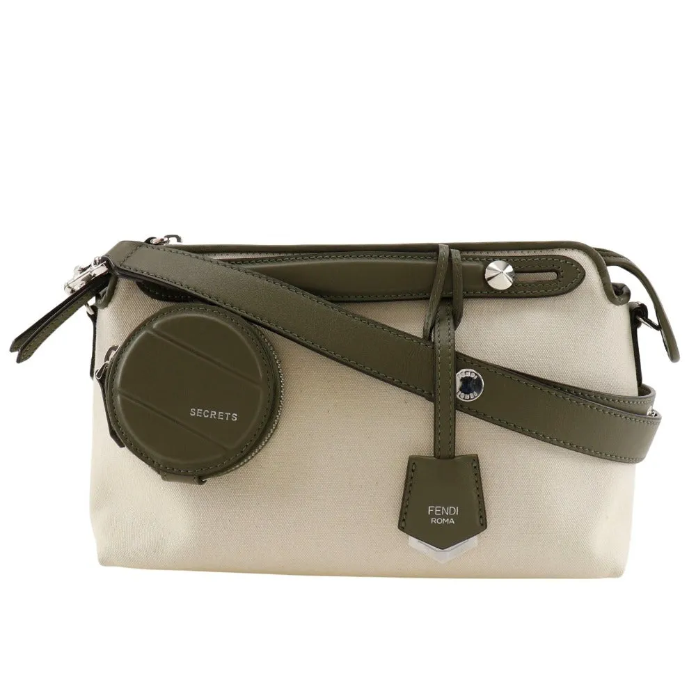 FENDI Shoulder Bag 8BL124 Canvas, Leather Beige / khaki 2WAY handbag By the way medium Women Used