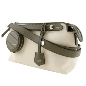 FENDI Shoulder Bag 8BL124 Canvas, Leather Beige / khaki 2WAY handbag By the way medium Women Used