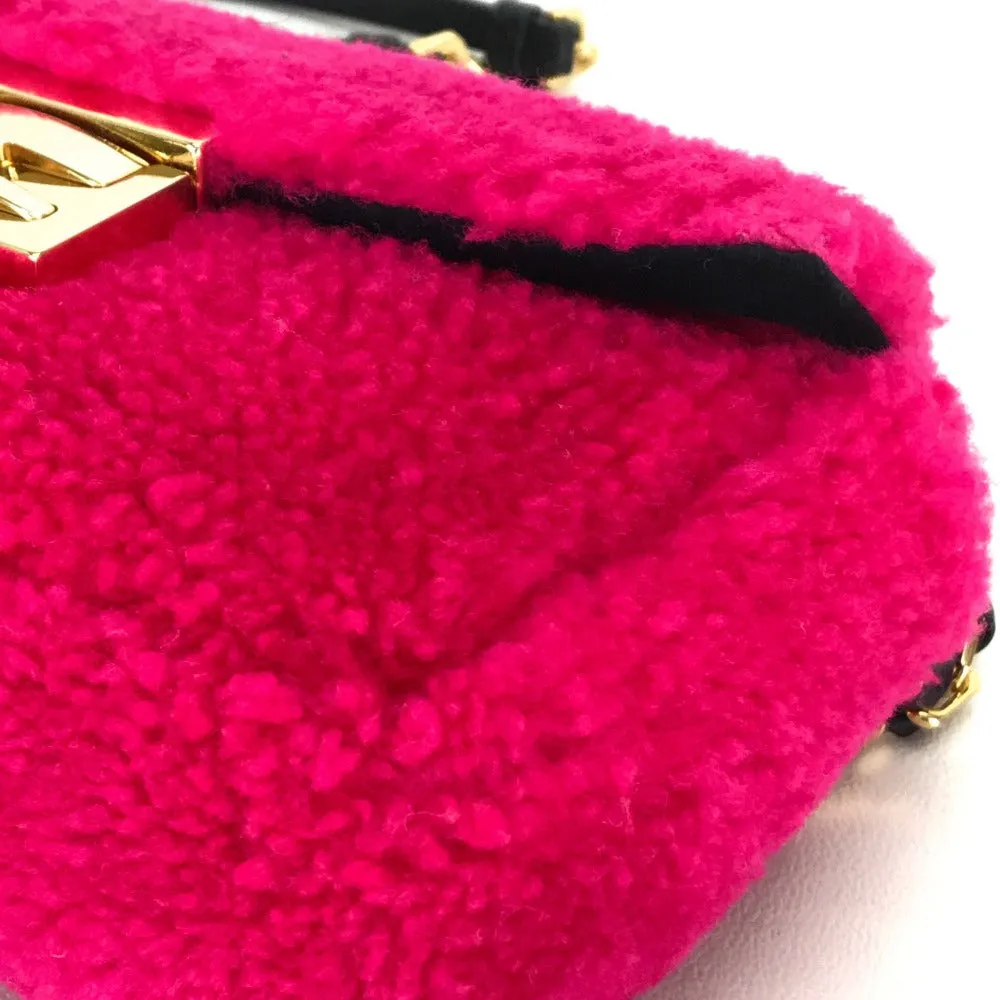 FENDI Shoulder Bag 8M0315 Mouton Fusha pink Mini baguette