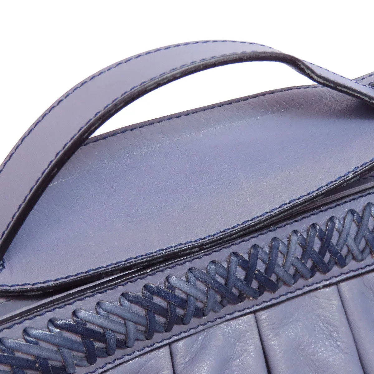 FENDI Shoulder Bag leather Brown stitch one belt