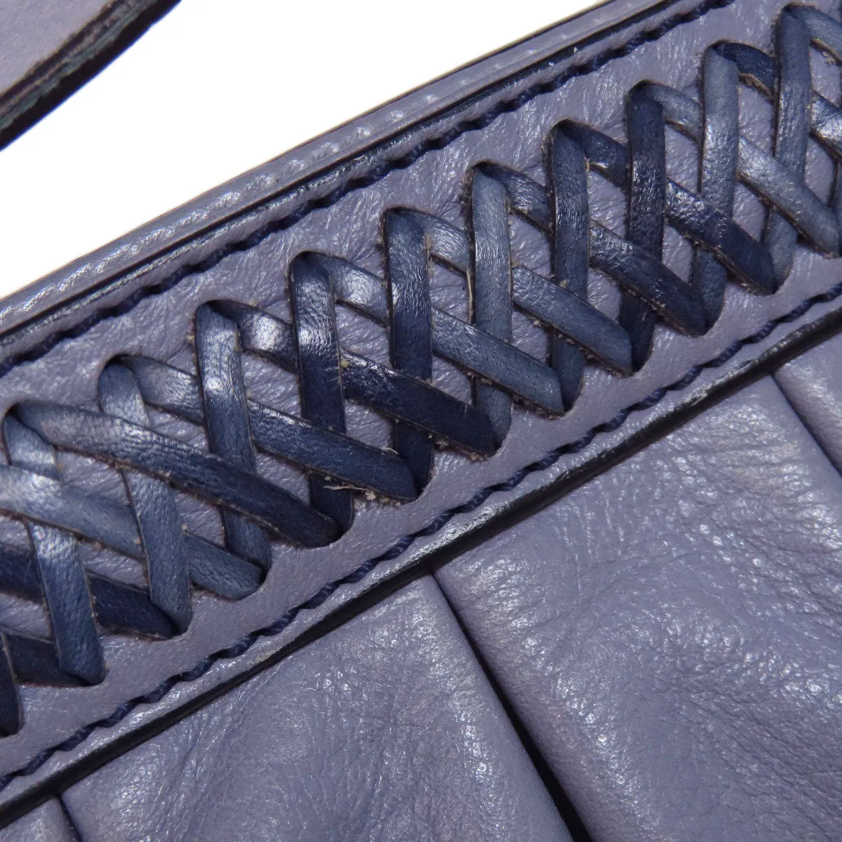 FENDI Shoulder Bag leather Brown stitch one belt