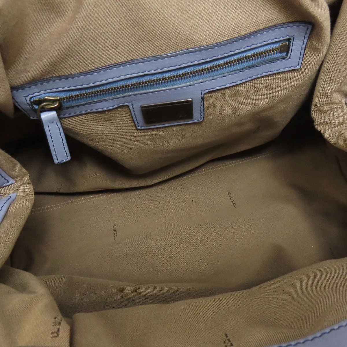 FENDI Shoulder Bag leather Brown stitch one belt