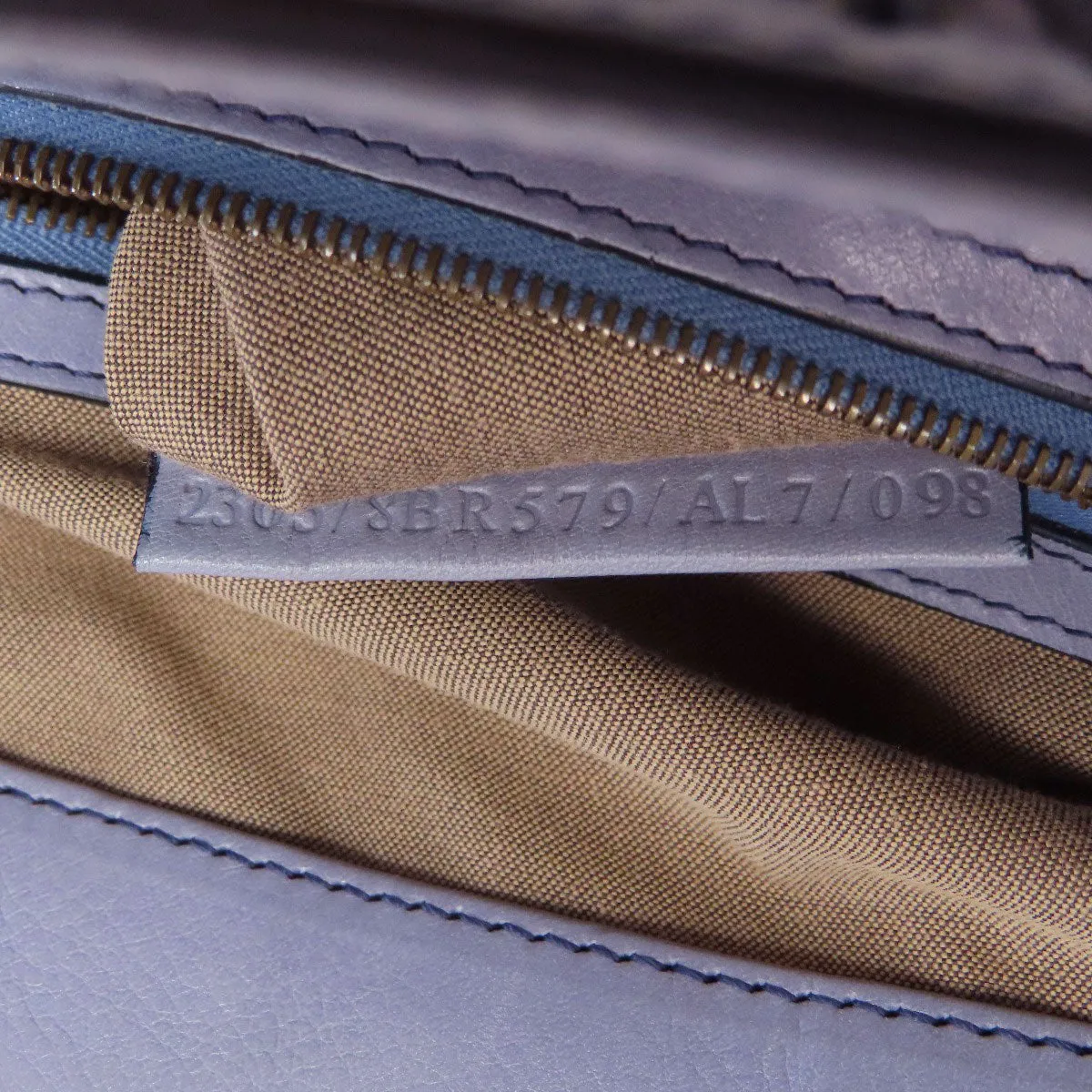 FENDI Shoulder Bag leather Brown stitch one belt