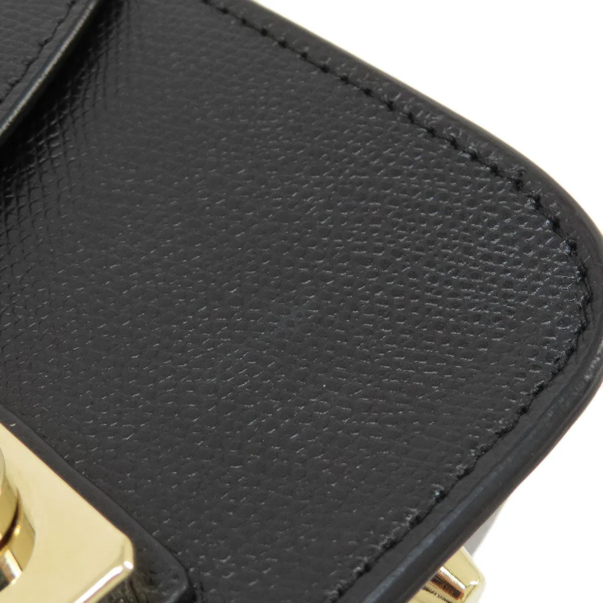 Furla Shoulder Bag leather black metropolis Women Used