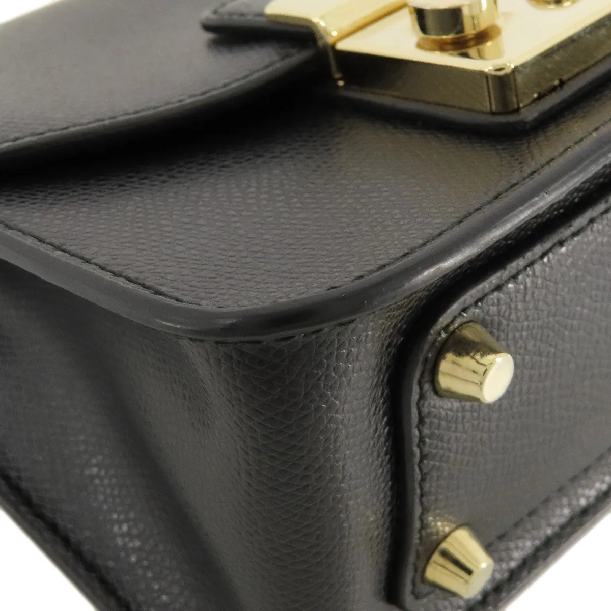 Furla Shoulder Bag leather black metropolis Women Used
