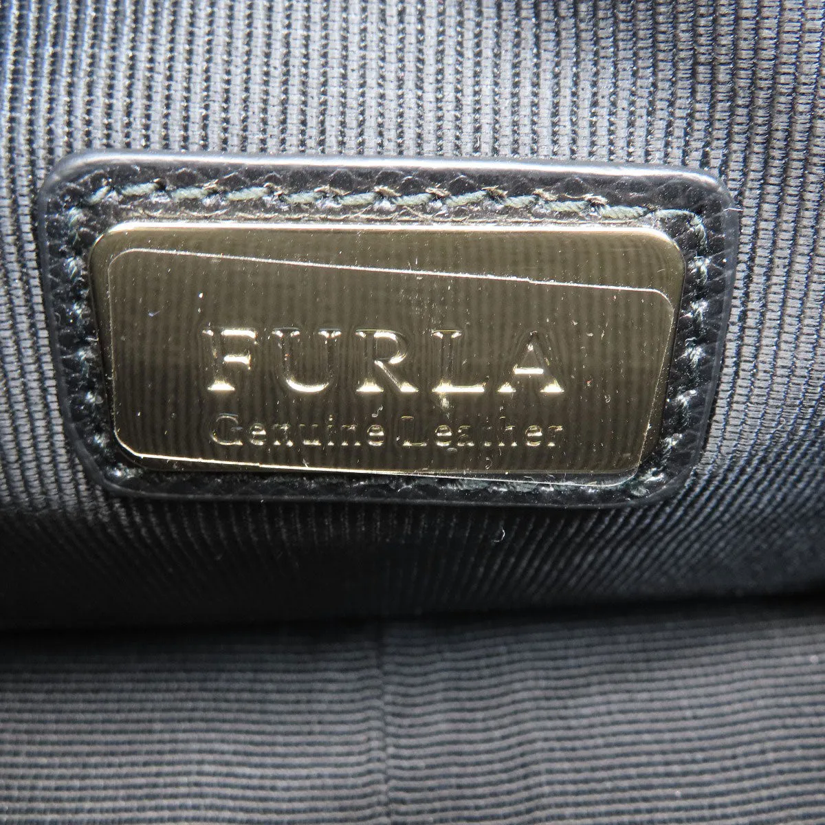 Furla Shoulder Bag leather black metropolis Women Used