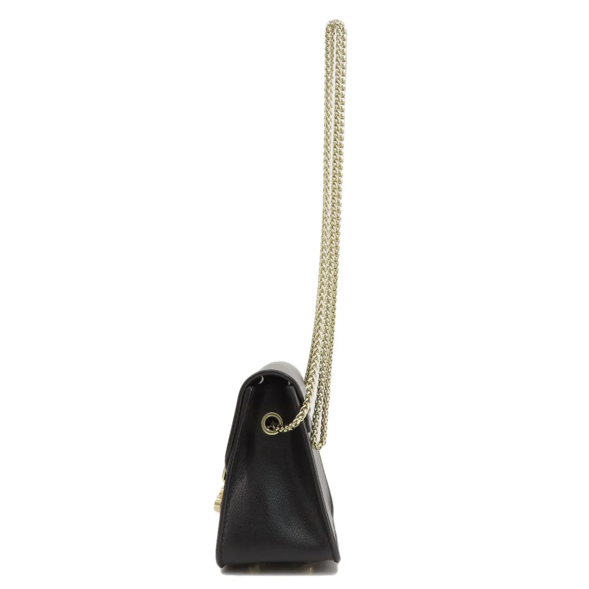 Furla Shoulder Bag leather black metropolis Women Used