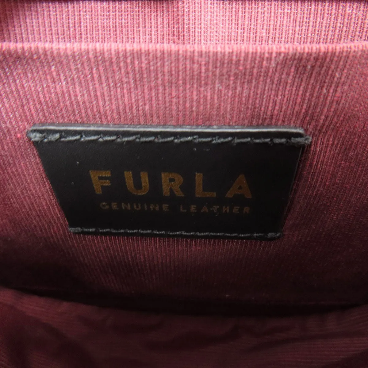 Furla Shoulder Bag leather Red ChainShoulder Women Used