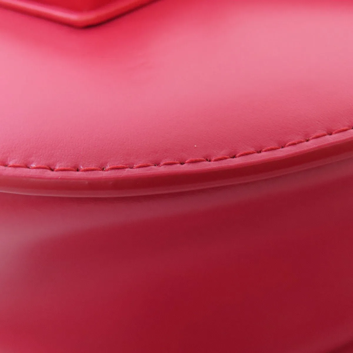 Furla Shoulder Bag leather Red ChainShoulder Women Used
