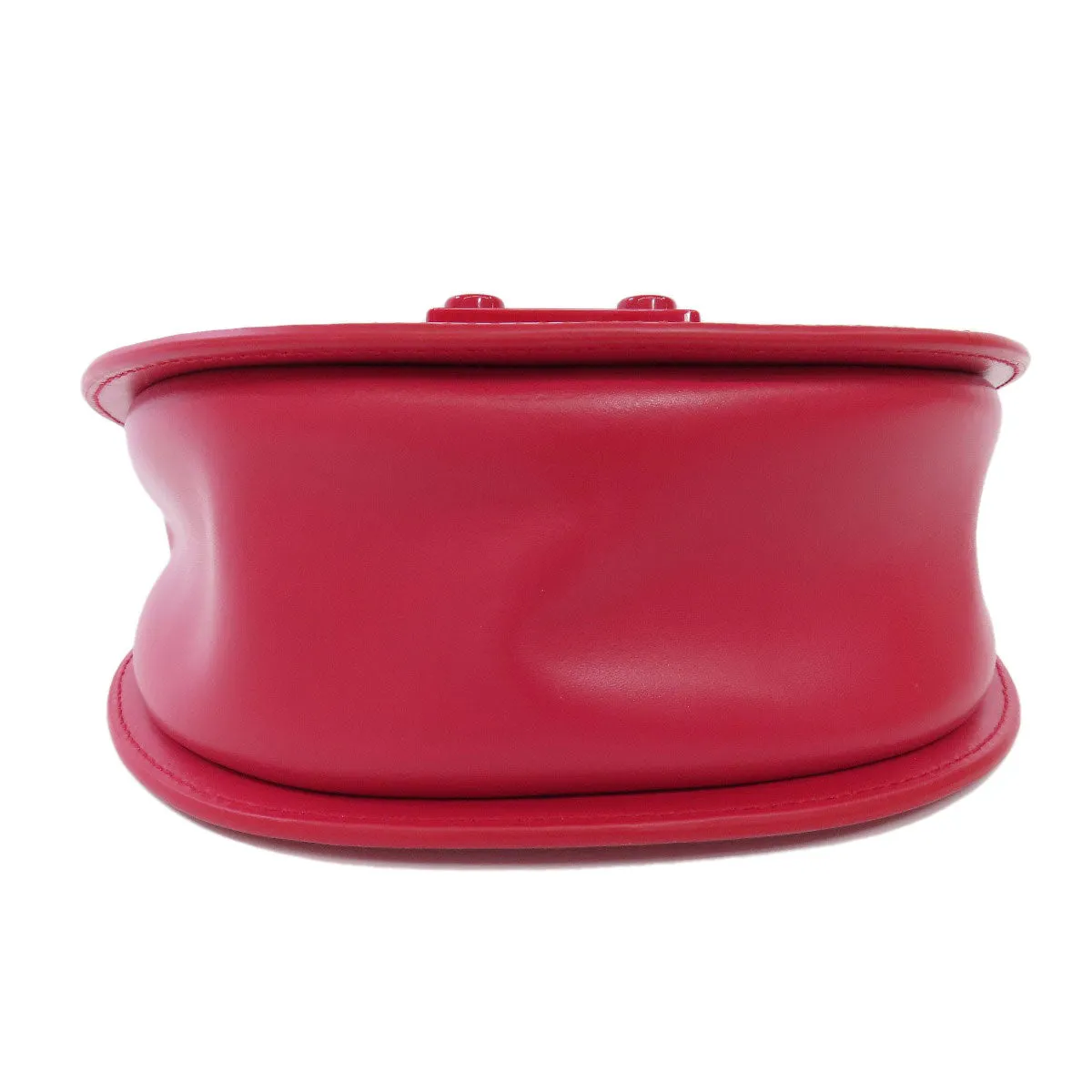 Furla Shoulder Bag leather Red ChainShoulder Women Used