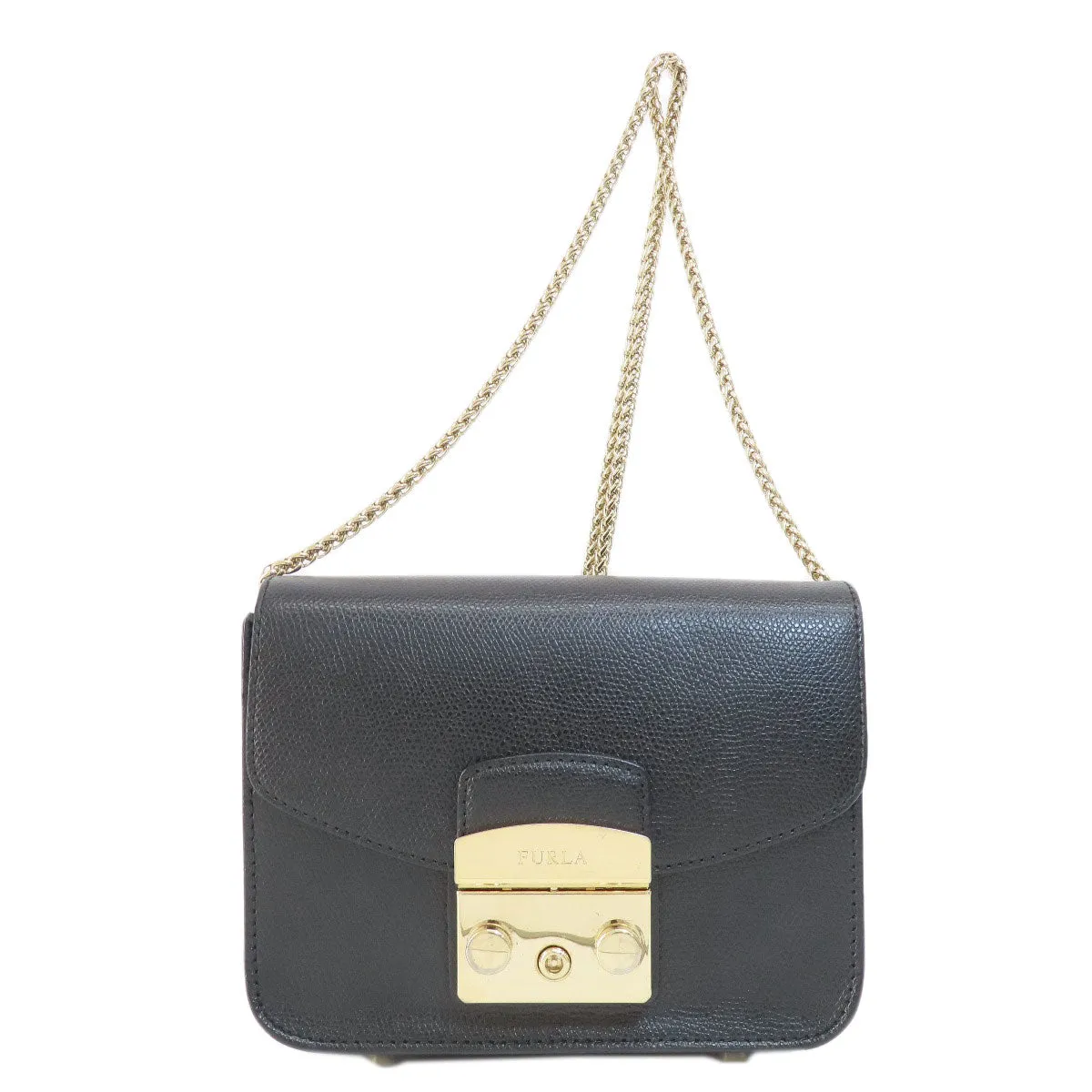 Furla Shoulder Bag PVC black metropolis Women Used
