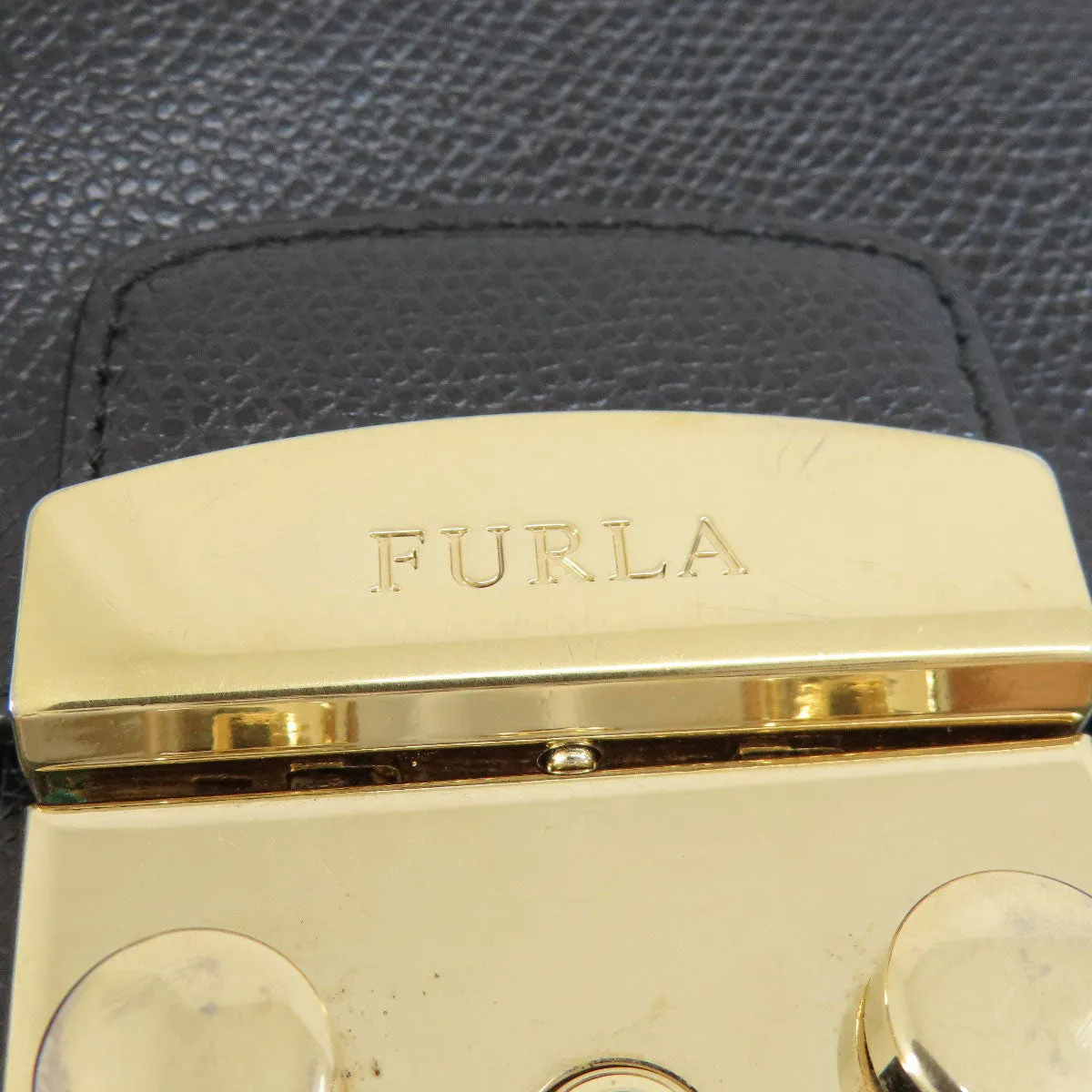 Furla Shoulder Bag PVC black metropolis Women Used