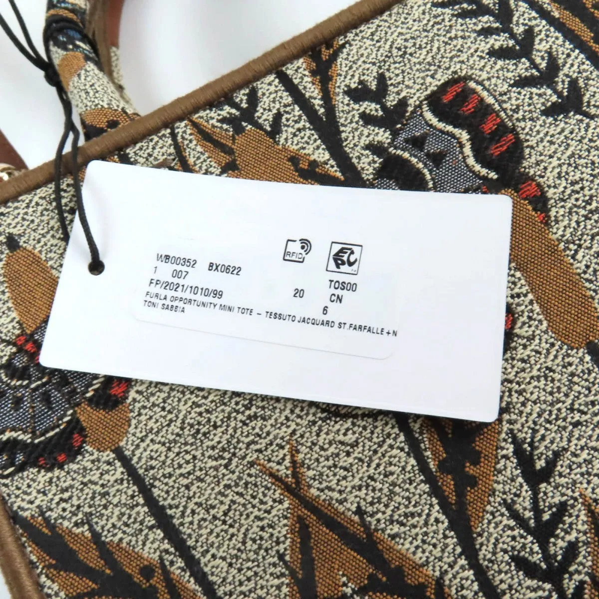 Furla Shoulder Bag WB00352 Polyester , Cotton , Piscose , Leather Multi Opportunity Butterfly Mini Tote Bag