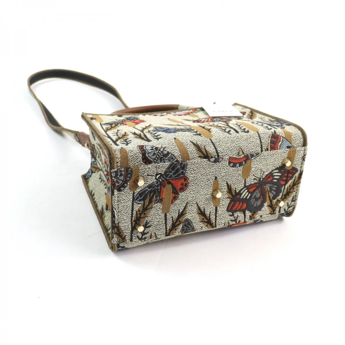 Furla Shoulder Bag WB00352 Polyester , Cotton , Piscose , Leather Multi Opportunity Butterfly Mini Tote Bag