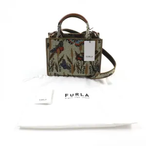 Furla Shoulder Bag WB00352 Polyester , Cotton , Piscose , Leather Multi Opportunity Butterfly Mini Tote Bag