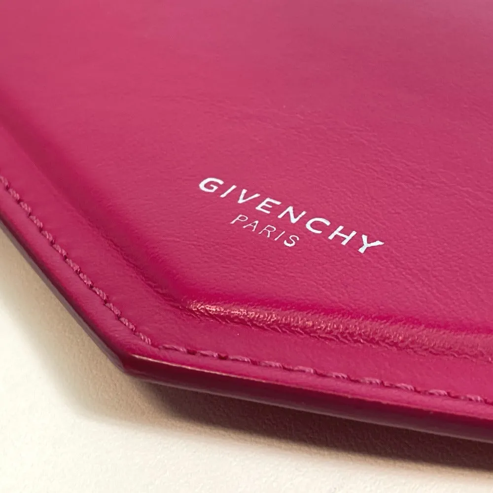 GIVENCHY Shoulder Bag leather Pink x White flap duet Women Used