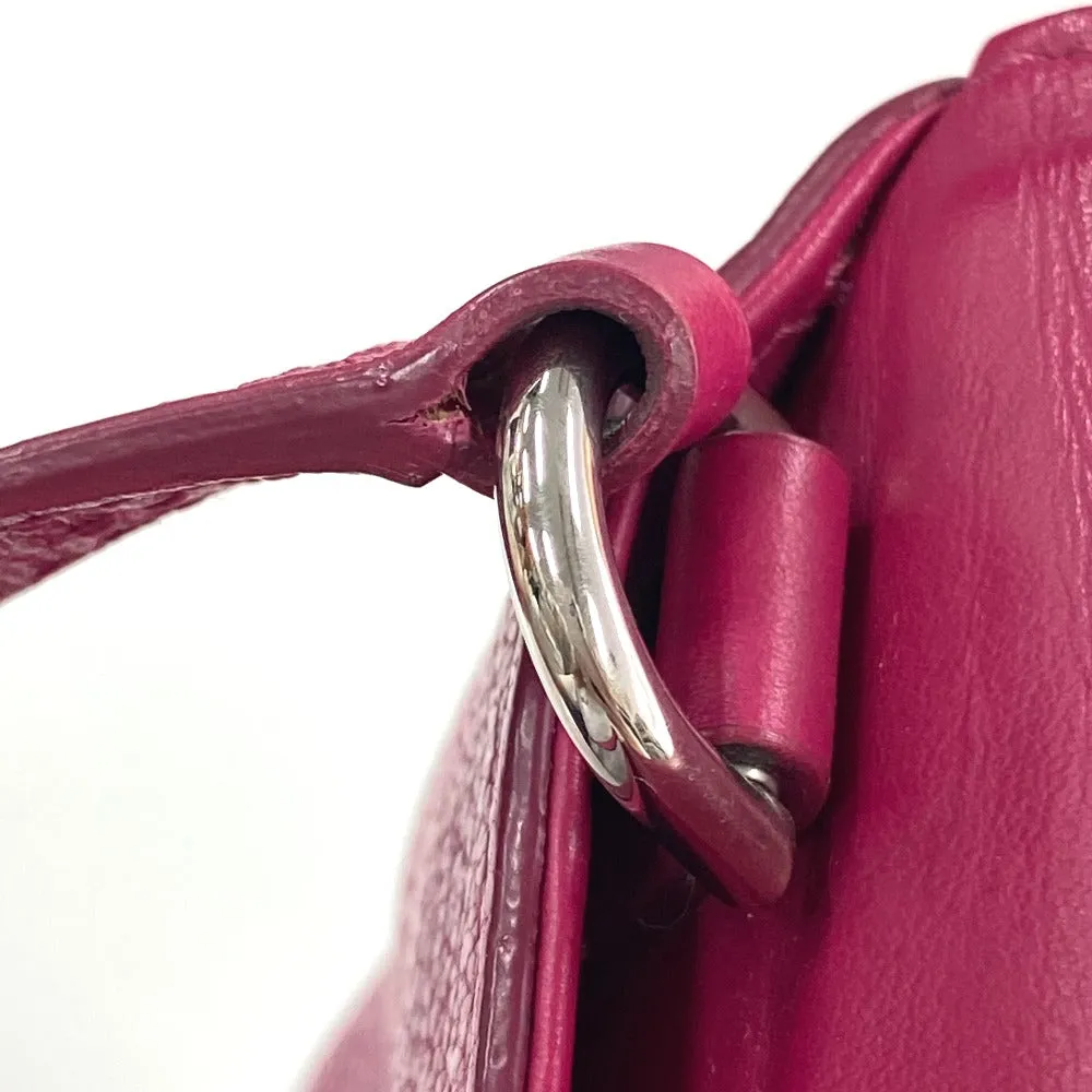 GIVENCHY Shoulder Bag leather Pink x White flap duet Women Used
