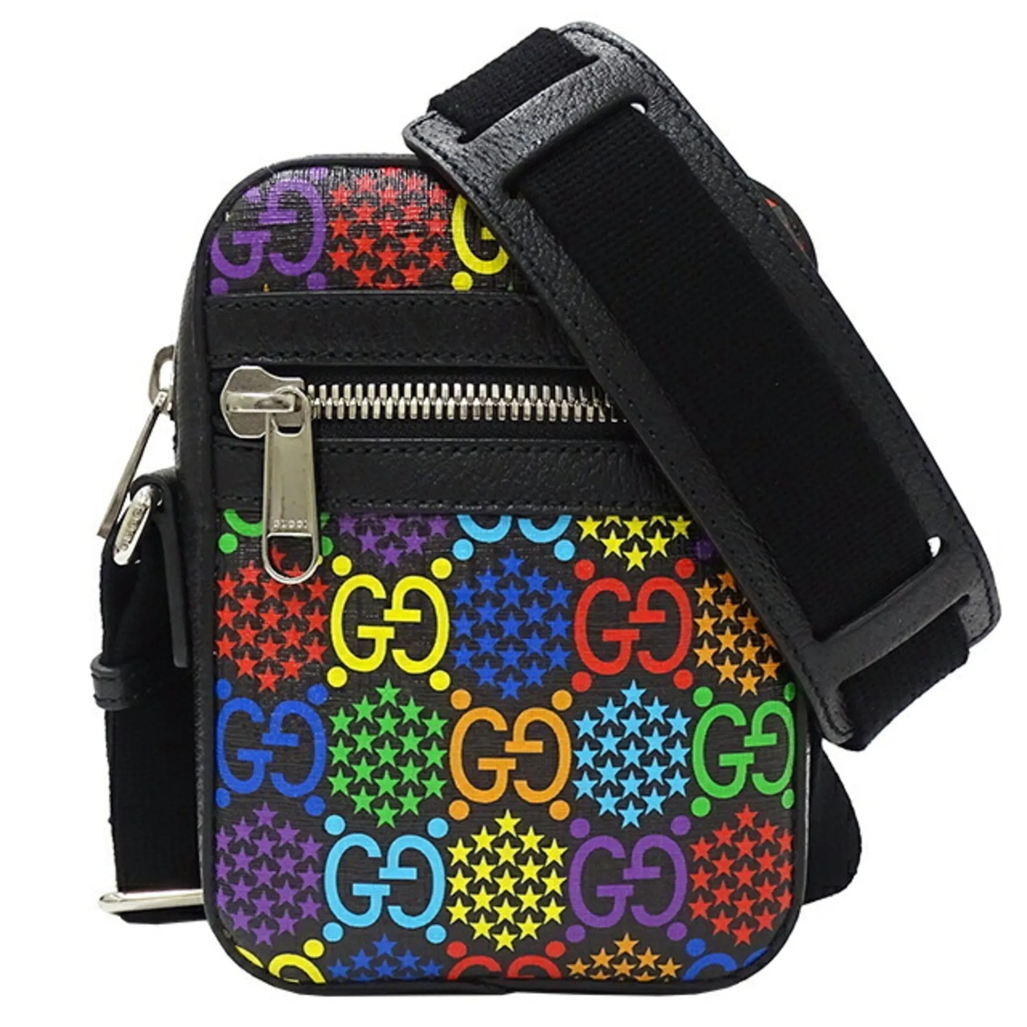 GUCCI bag ladies men's psychedelic shoulder black multicolor 598103