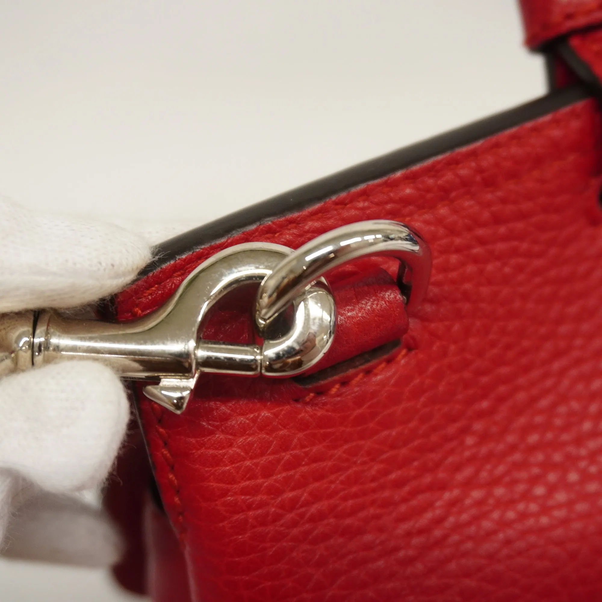 Gucci  Bamboo 2way Bag 392013 Women's Leather Handbag,Shoulder Bag Red Color