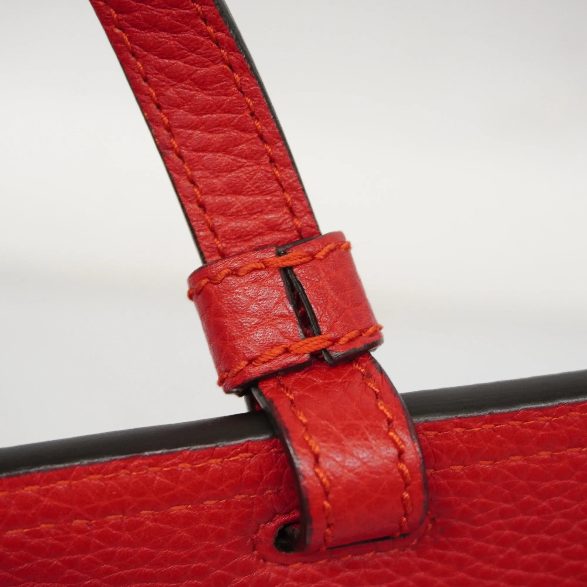Gucci  Bamboo 2way Bag 392013 Women's Leather Handbag,Shoulder Bag Red Color
