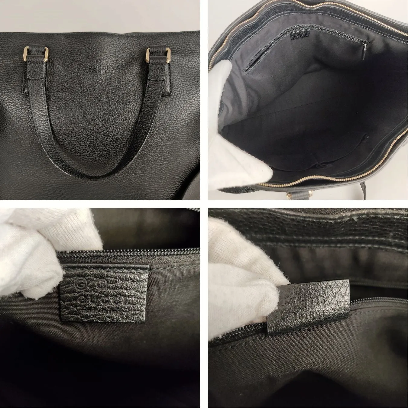 Gucci Bamboo Shopper maxi shoulder Bag in black leather