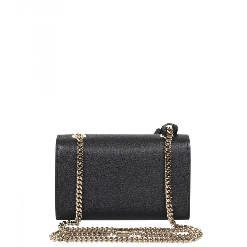 Gucci Black leather Miss Bamboo shoulder bag