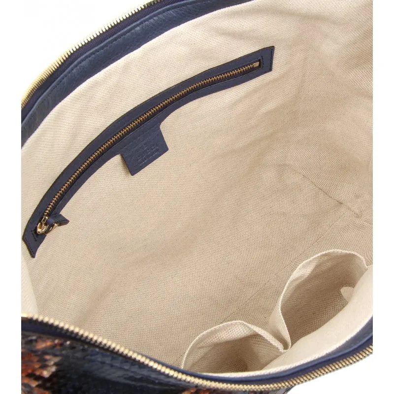 Gucci Blue & sienna Soho python shoulder bag