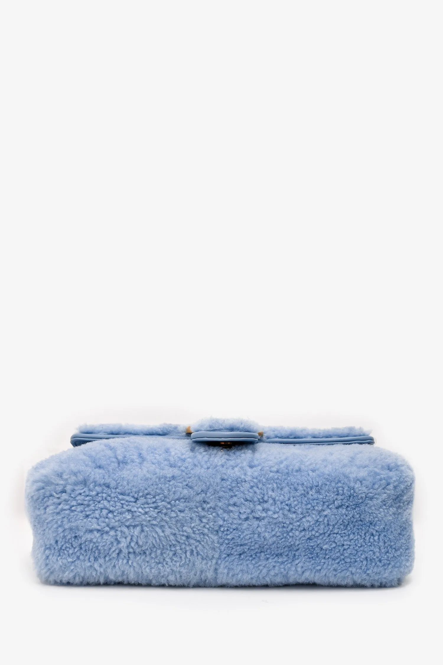 Gucci Blue Shearling Marmont Shoulder Bag