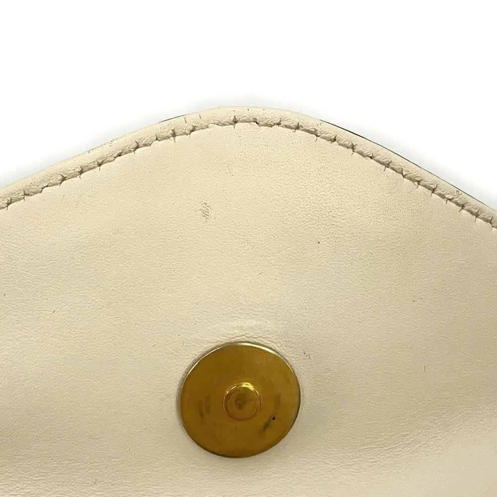 GUCCI Broadway ChainShoulder Bag White 453778 Leather Faux Pearl  Rhinestone