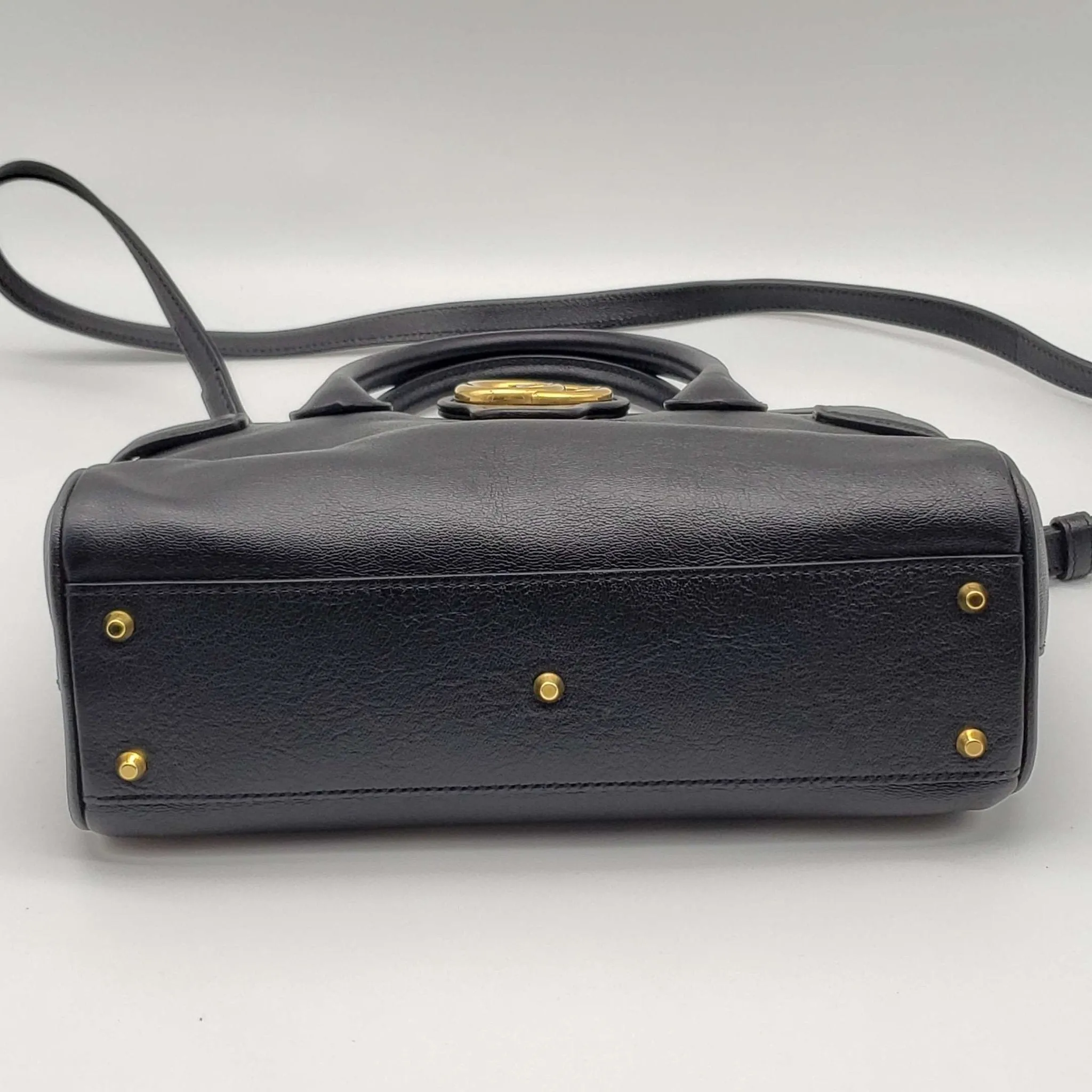 Gucci Calfskin New Sakai Lux Small Dahkia Top Handle Shoulder Bag