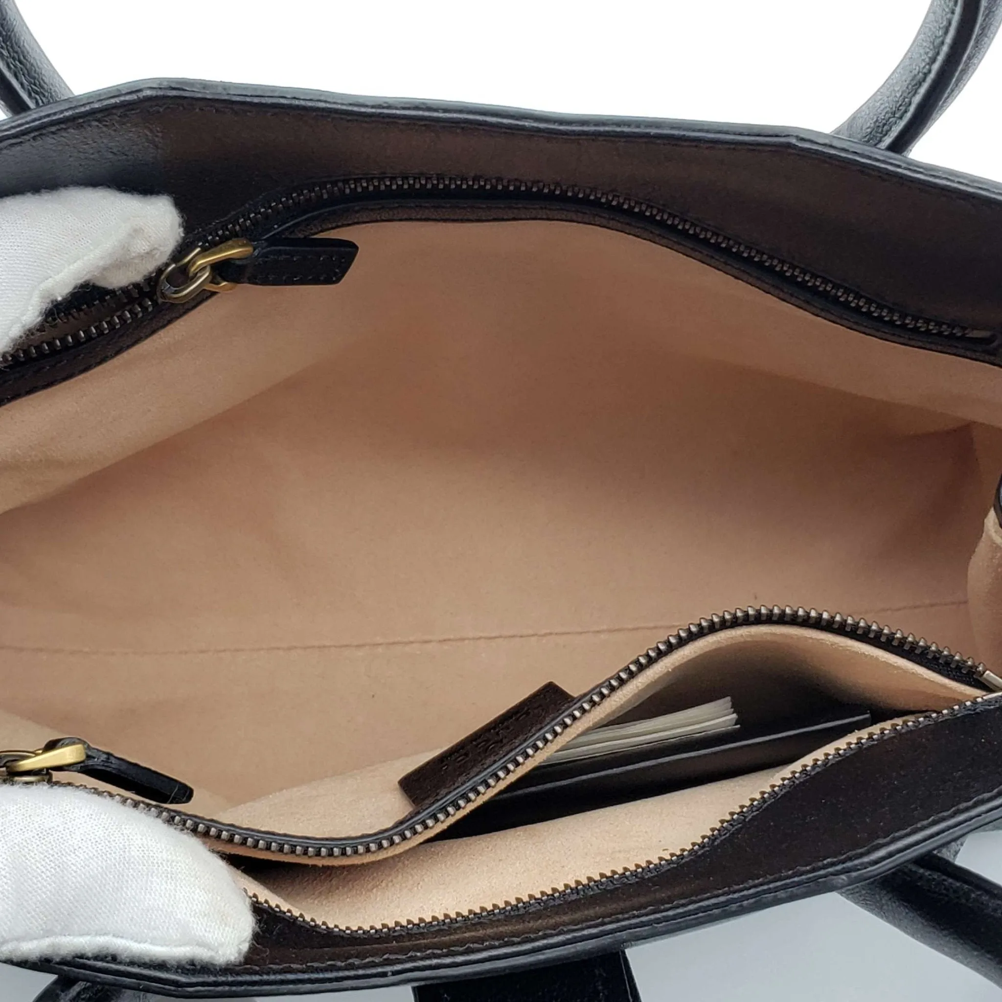 Gucci Calfskin New Sakai Lux Small Dahkia Top Handle Shoulder Bag