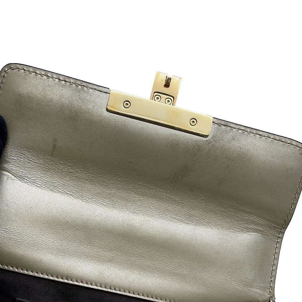 GUCCI ChainShoulder Gold 409487 Leather