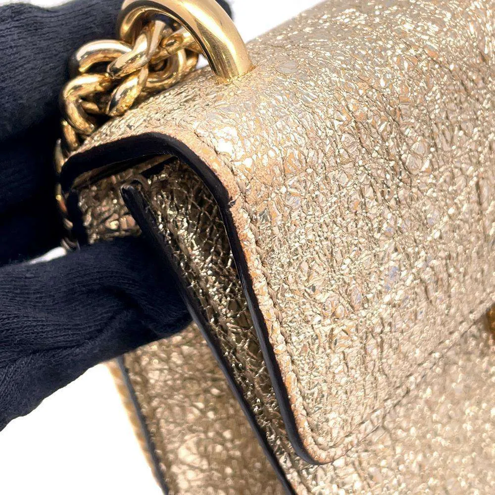 GUCCI ChainShoulder Gold 409487 Leather
