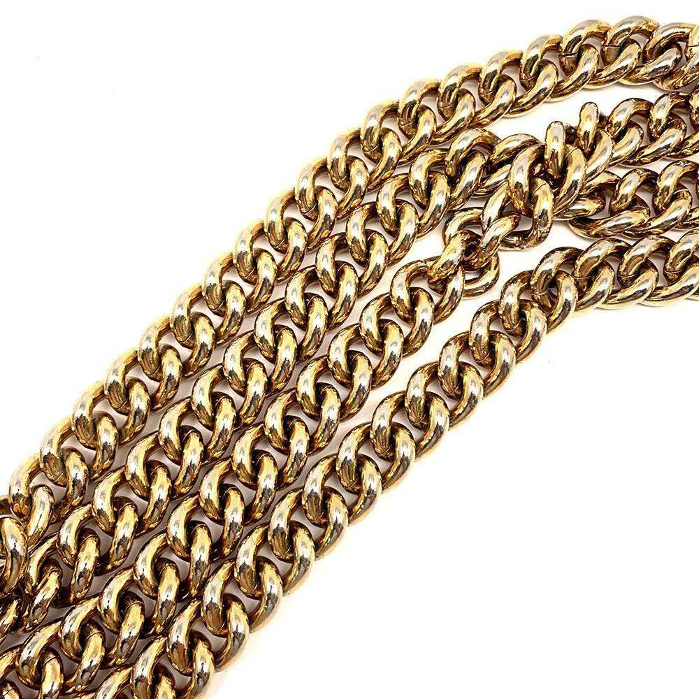 GUCCI ChainShoulder Gold 409487 Leather