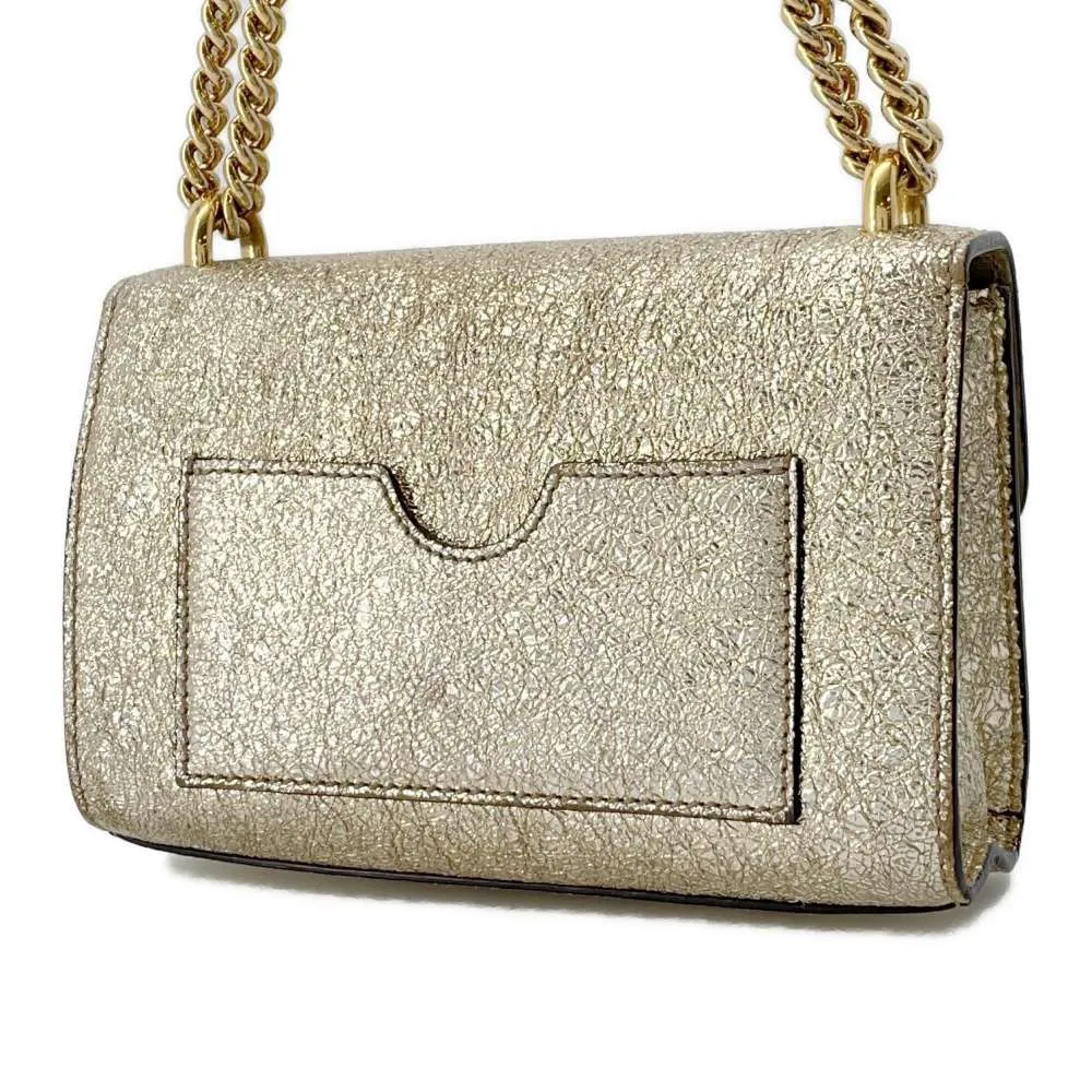 GUCCI ChainShoulder Gold 409487 Leather