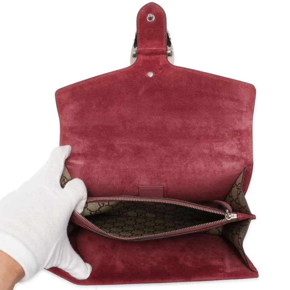 GUCCI Dionysus GG Blooms ChainShoulder Bag Brown/Red 400249 PVC suede