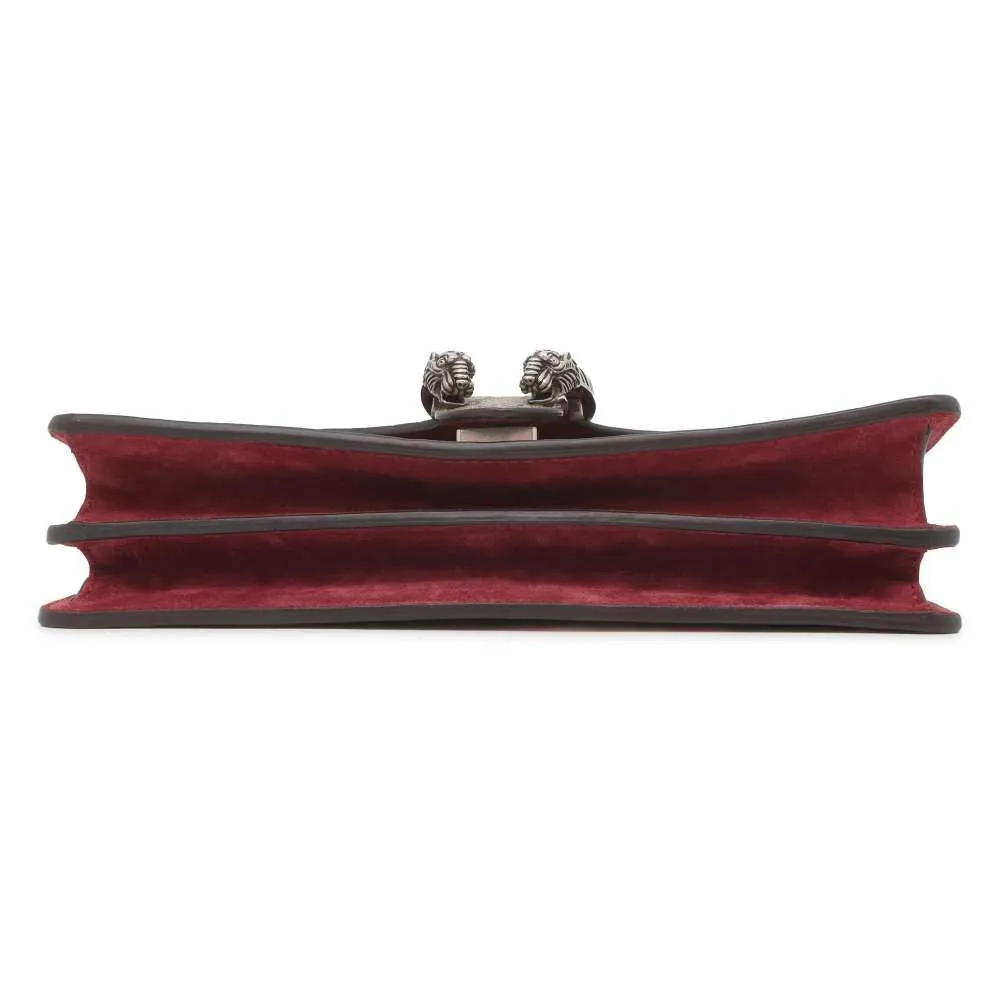 GUCCI Dionysus GG Blooms ChainShoulder Bag Brown/Red 400249 PVC suede