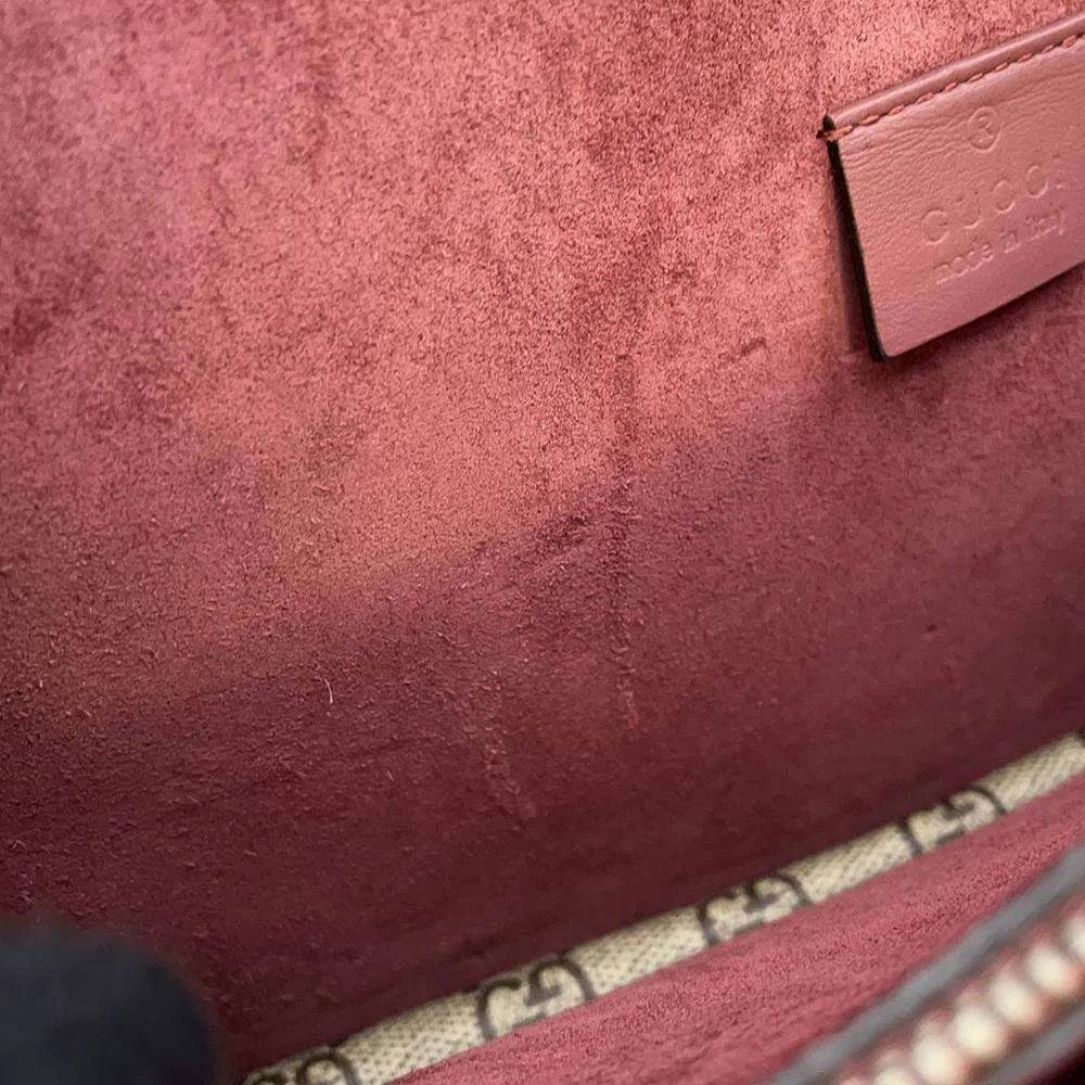 GUCCI Dionysus GG Blooms ChainShoulder Bag Brown/Red 400249 PVC suede