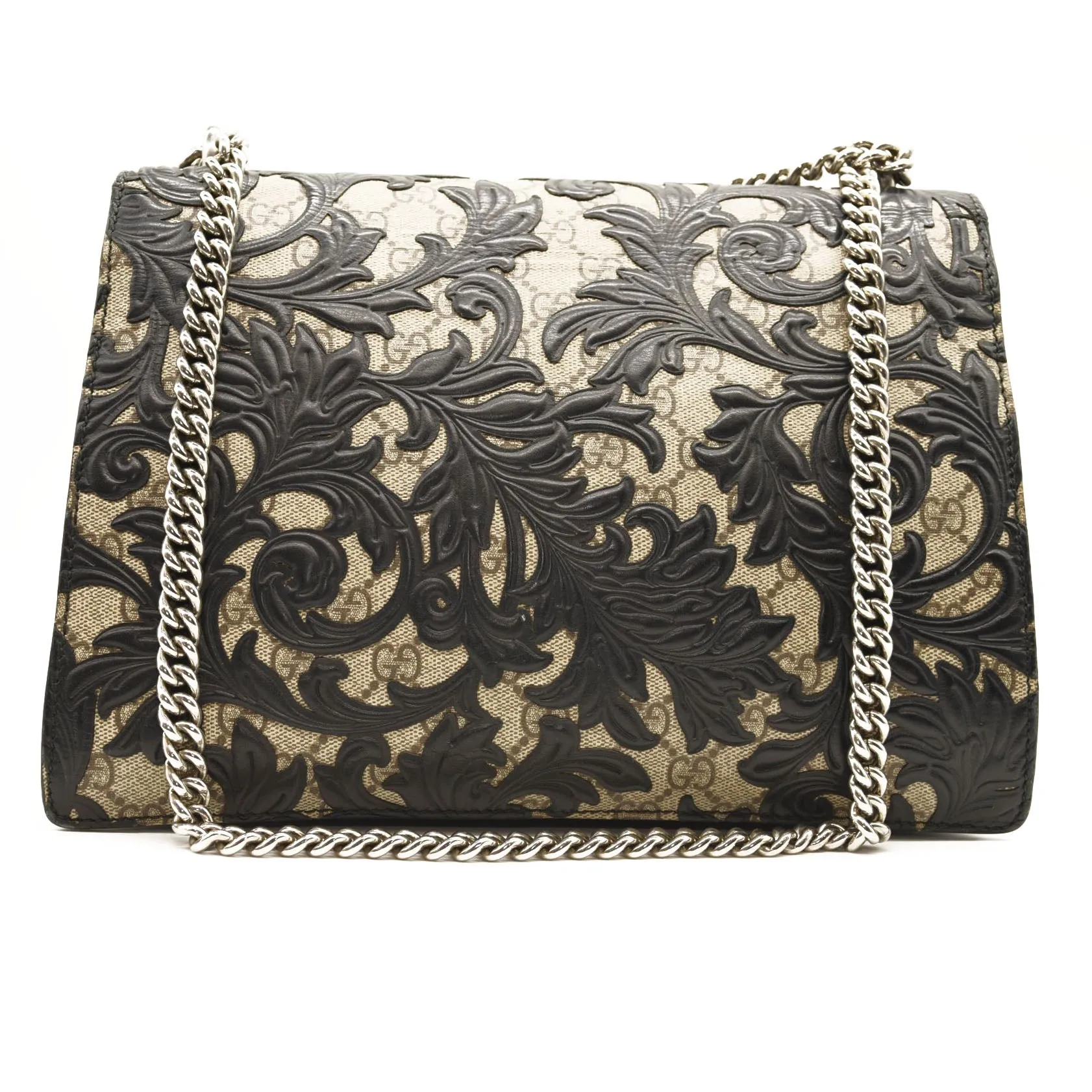 Gucci Dionysus Shoulder Bag GG Supreme Arabesque Medium Black/Beige