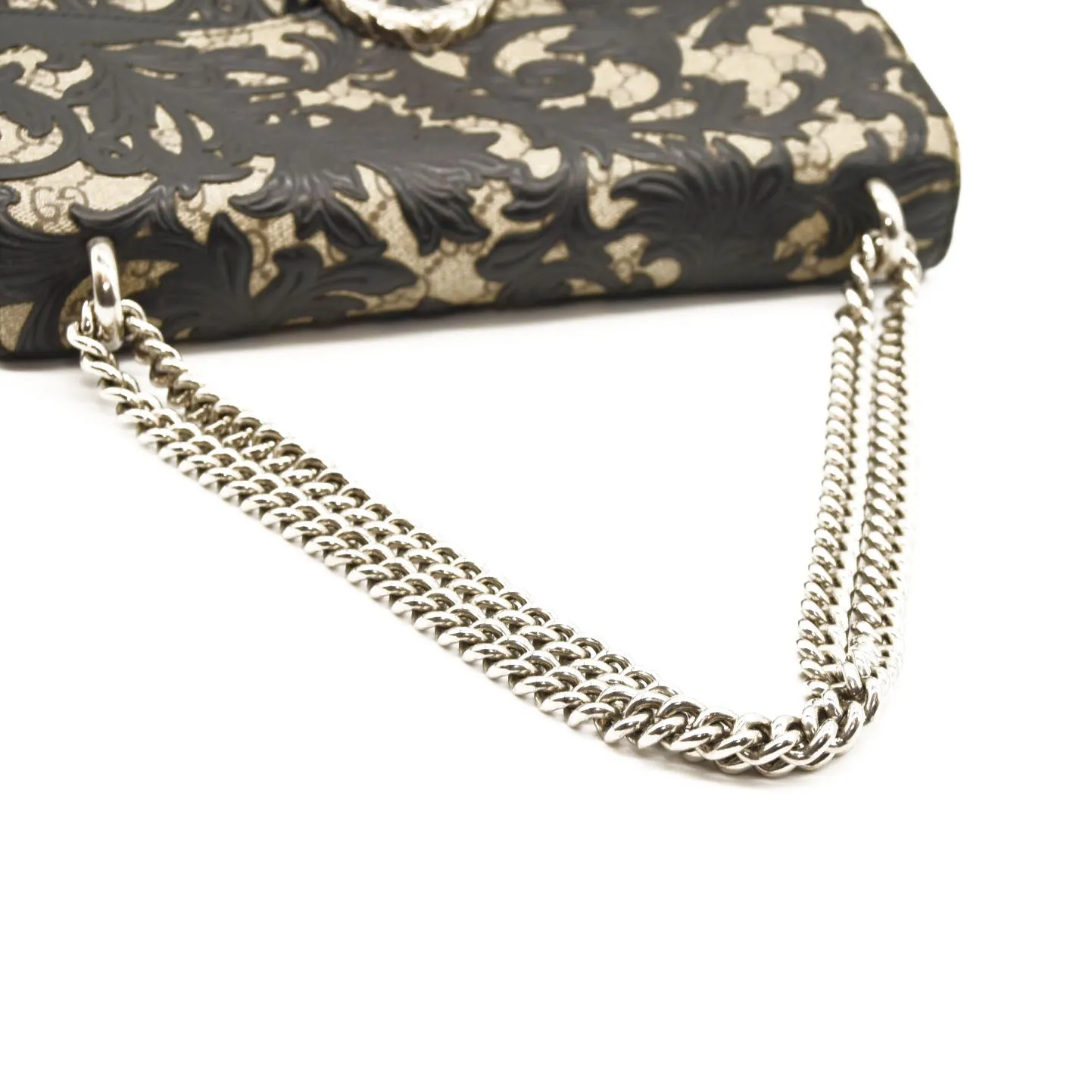 Gucci Dionysus Shoulder Bag GG Supreme Arabesque Medium Black/Beige
