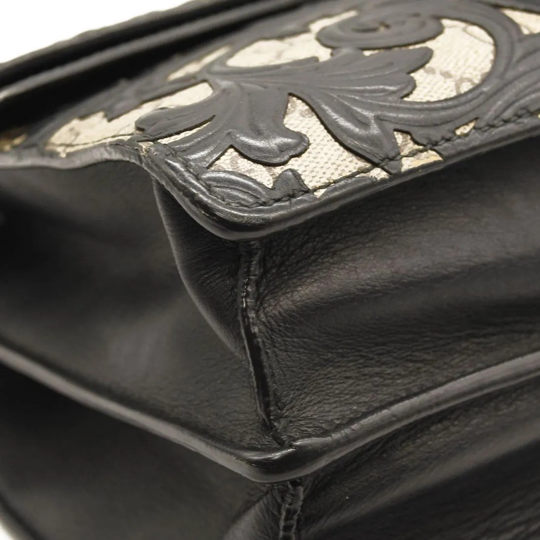 Gucci Dionysus Shoulder Bag GG Supreme Arabesque Medium Black/Beige