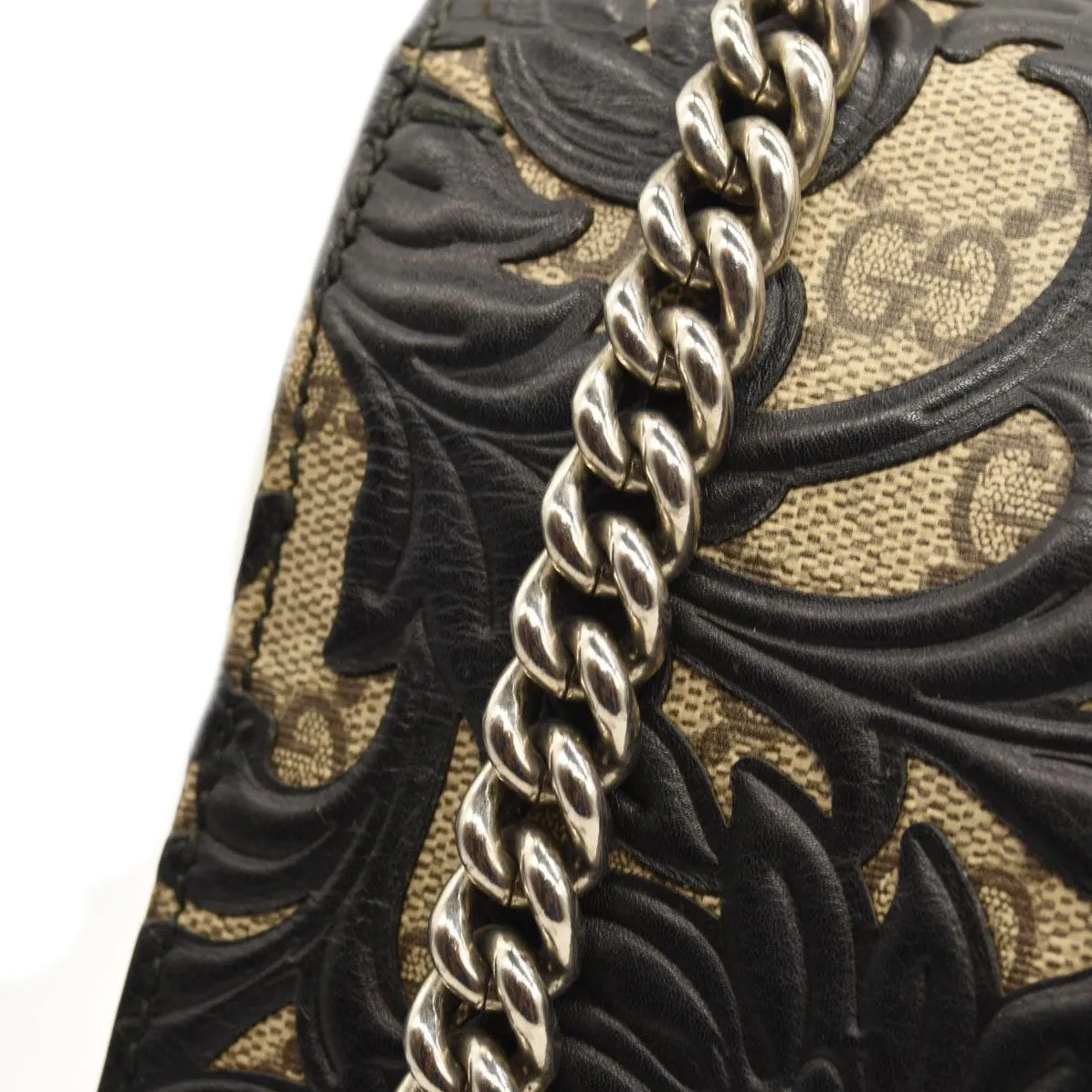 Gucci Dionysus Shoulder Bag GG Supreme Arabesque Medium Black/Beige