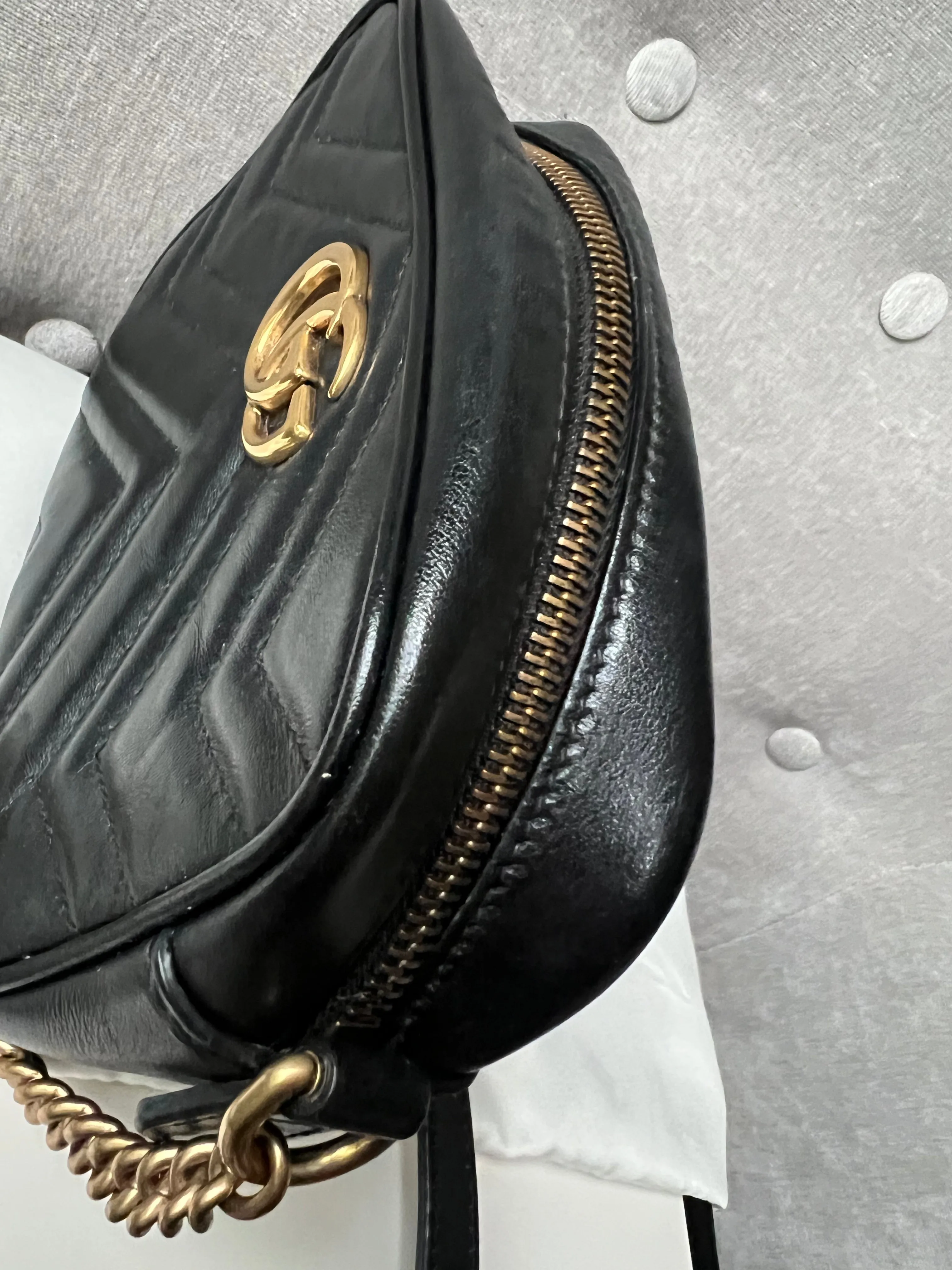 Gucci GG Black Marmont Mini Shoulder Bag (RRP 1,160)